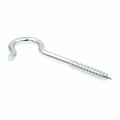 Prime-Line Round Bend Screw Hooks, 3/8 in. X 4-7/8 in., Zinc Plated Steel, 10PK 9068872